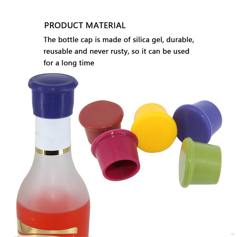 Wine Stopper Silicone Dust-proof Wine Bottle Cap Leak-proof Fresh Keeping Bottle Cork Kitchen Utensils 0