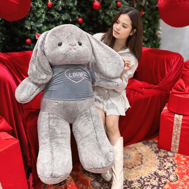 Gấu bông Thỏ Bunny Tai Dài Lông Tuyết Size m2 Dễ Thương Thú Bông Thú Nhồi Bông Toy Đồ Chơi