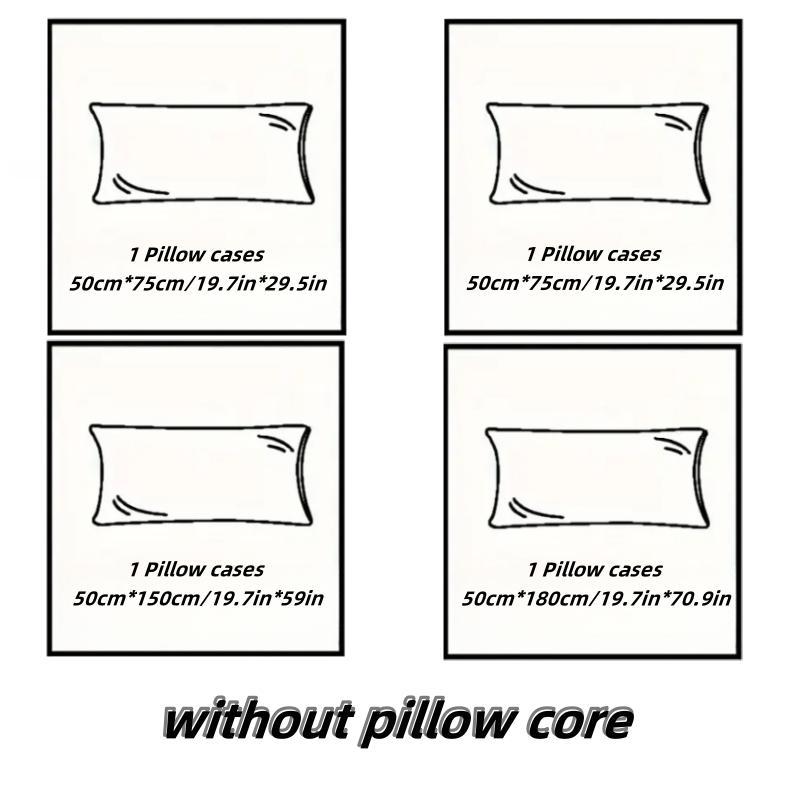 Solid Color Ice Silk Pillowcase without Filler, Breathable Comfortable Pillow Cover, Cooling Pillow Protector for Home Bedroom Dormitory Hotel 1