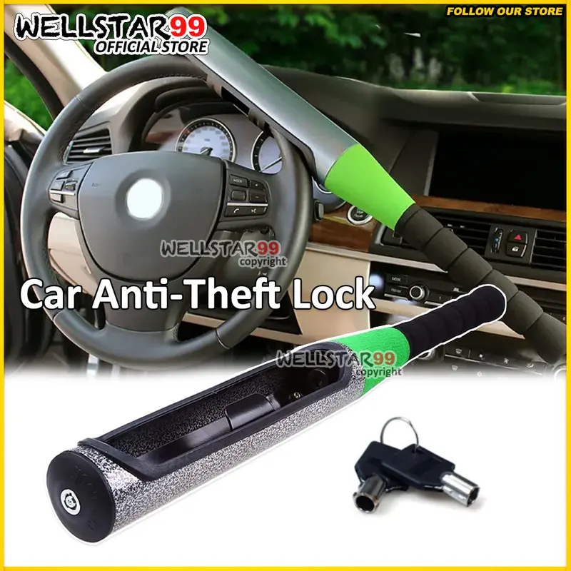 1pcs Universal Auto Baseball Bat Steering Wheel Lock Car Ant - TikTok ...