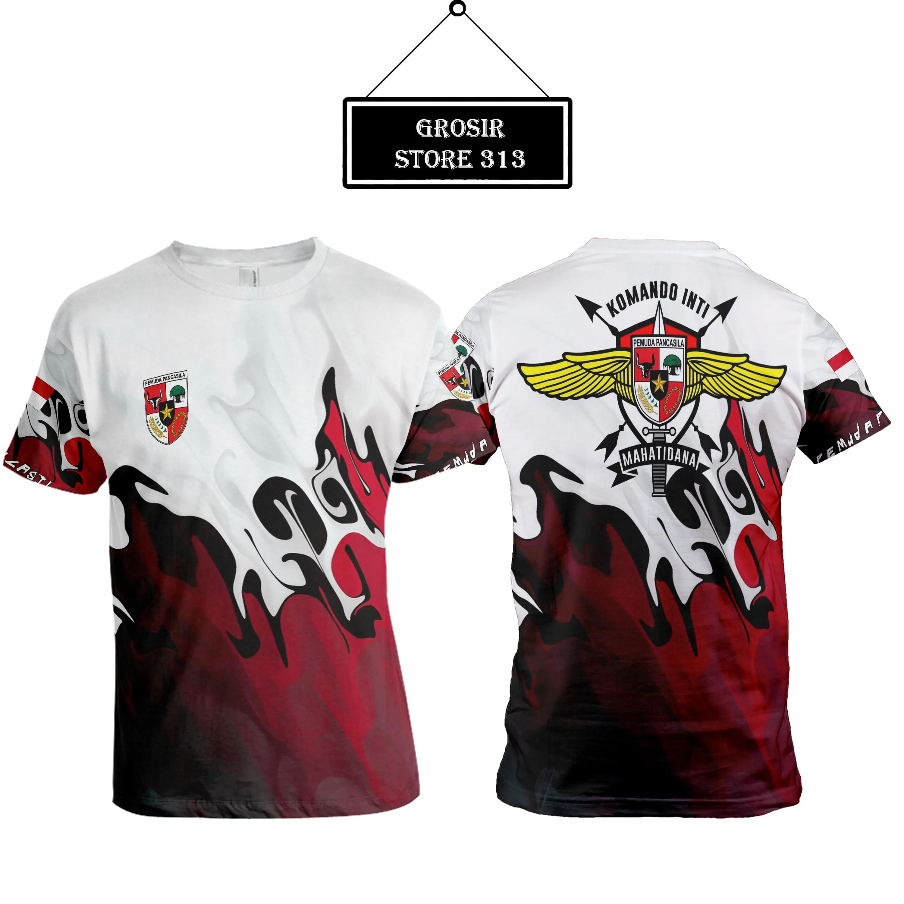 baju pria kaos jersey pemuda pancasila art 2 sublimation 3D terbaru 2023 Wanita Uniseks Nyaman Berpori