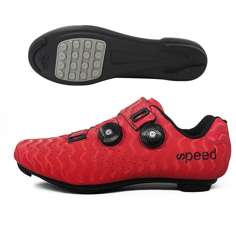Product Introduction of Factory Direct Sale Road Race Outdoor Bicycle Cycling Shoes Double Swivel Buckle Large Size Export Lockable Cycling Shoes No 22