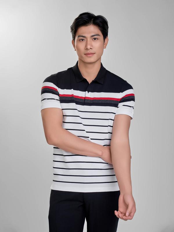 OWEN - Áo polo Nam chất liệu CVC Spandex kiểu dáng Body Fit màu Đen Trắng Đỏ APV233207