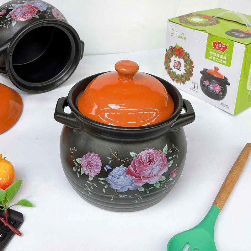  MB1816 Nồi Sứ Dưỡng Sinh 3.8L Chất Liệu Gốm Sứ Tráng Men Giữ Nhiệt Cao Tiết Kiệm Năng Lượng Phù Hợp Bếp Ga & Máy Rửa Chén Hương Vị Đất Nung Tuyệt Vời 