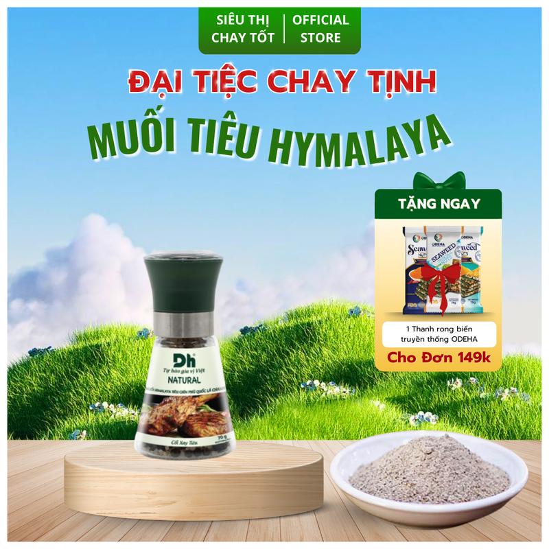  Muối Hymalaya Tiêu Chín Phú Quốc Lá Chanh 70g - DH Food 100% Nguyên Liệu Tự Nhiên - Siêu Thị Chay Tốt 