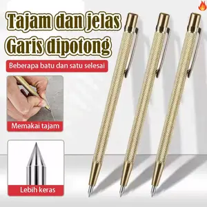 Pena Penanda Baja Paduan Tungsten – Pisau Penanda Khusus untuk Ubin, Keramik & Logam, Jarum Pemotong & Alat Penanda Pelat Baja, Perlengkapan Dekorasi Rumah
