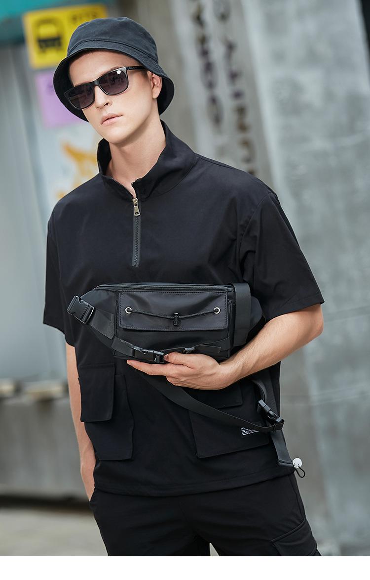 Product Introduction of 2025 New Trendy Crossbody Bag for Men Summer Ins Japanese Style Small Backpack Student Sports Waist Bag Unisex Casual Shoulder Chest Bag 9