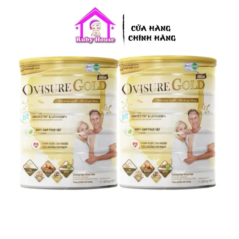 Combo 2 lon sữa hạt Ovisure Gold 650g MẪU MỚI hỗ trợ xương khớp chắc khoẻ