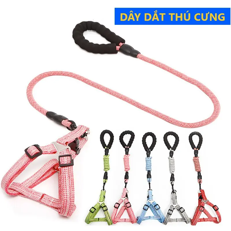 Dây dắt thú cưng đi dạo, dây xích, dây dài tối đa 1,3m 0