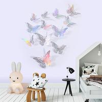 Gambar 【Apligod】Hollow-out 3D Wall Sticker Double-sided Metal Texture Butterfly Wall Sticker Wall Sticker COD - K-Silver dari Apligod Kota Bekasi 1 Tokopedia