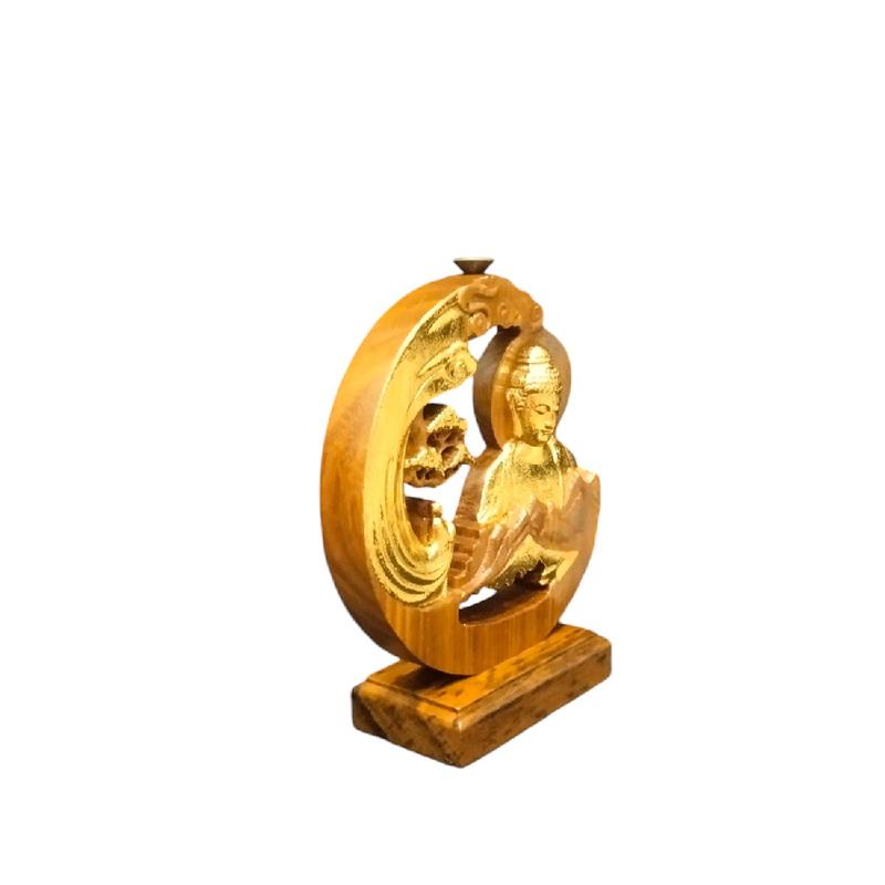 Tranh Nhất Bái Phật xông trầm cao 23x20x3 2