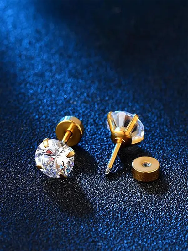 Artificial Zircon Decor Stud Earrings, Elegant Stud Earrings for Women & Girls, Fashion Jewelry for Party, Daily Clothing Decor, Trendy Jewelry for Birthday Gift 6