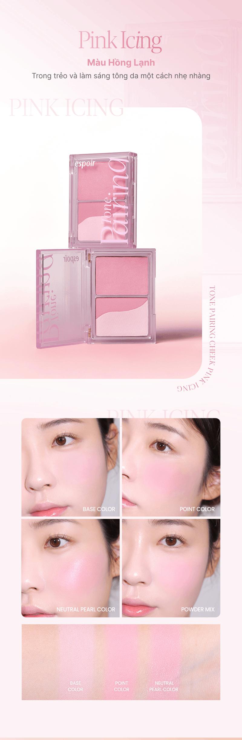 Product Introduction of Bảng Phấn Má 3D Espoir Tone Pairing Cheek 9.6gr 9