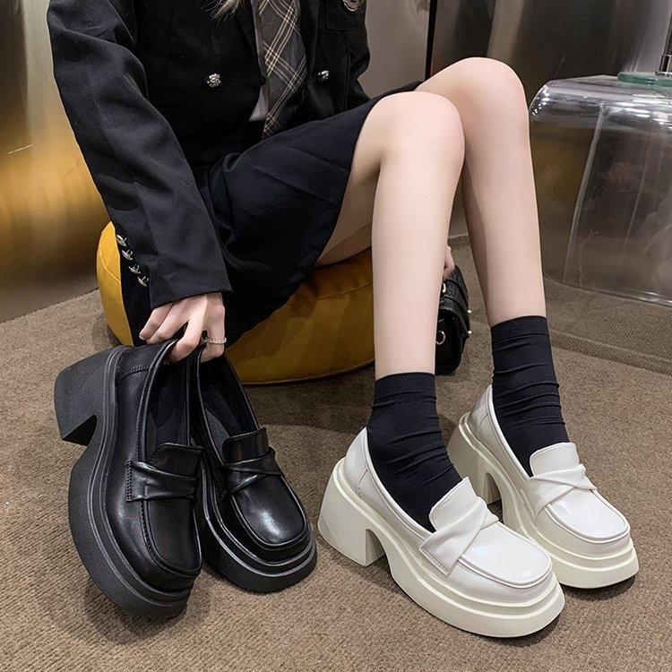 [PHOM TO-LÙI 1 SIZE] Giày Oxford xoắn nơ đế 7 phân phong cách basic Nữ Shoes Women