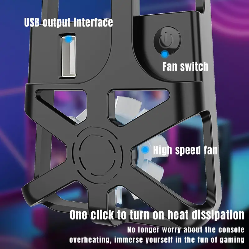 Cooling Stand for PS5 Slim Console, 3-speed Adjustable Console Cooling Stand with Memory Function, Console Accessories for Digital & CD-Version 3