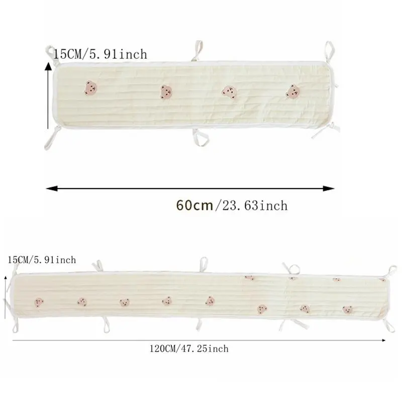 Cute Bear Print Baby Bed Rail, Soft Bed Rail Guard, Baby Safety Bed Guardrail, Bumper Edge Protection 1