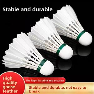 Competition Standard Goose Feather Badminton Durable 12 Pack