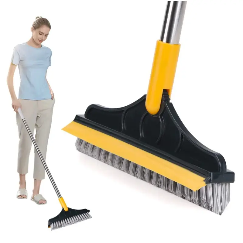 Sikat WC 2 in 1 gagang panjang sapu pembersih lantai Dinding magic broom menyikat kamar mandi 3