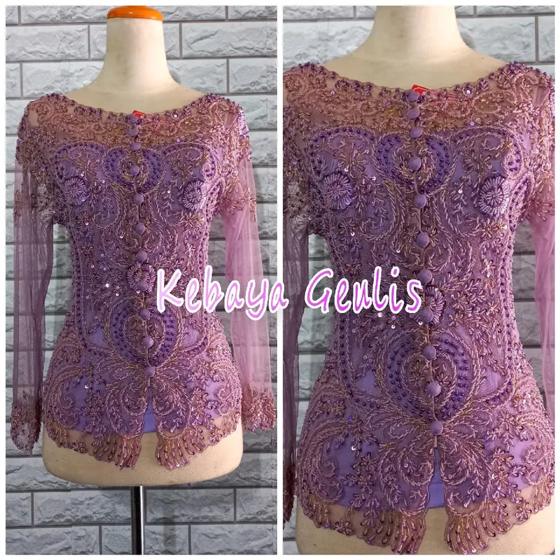 Atasan kebaya pesta kebaya abege kebaya wisuda modern full payet model kerah sabrina free longtorso 7