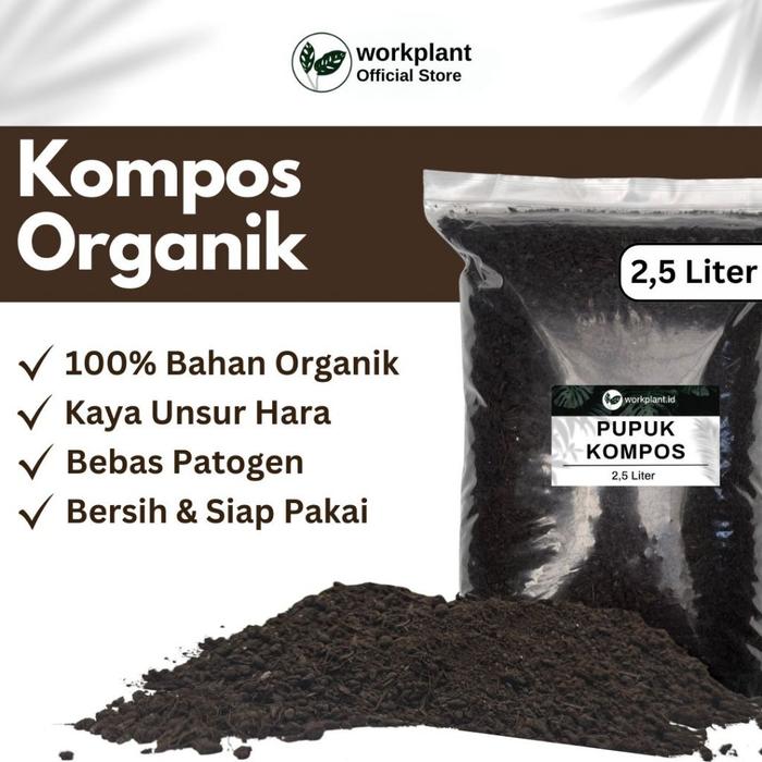 Gambar Workplant - Pupuk Kompos Organik Untuk Semua Jenis Tanaman Hias Sayur Buah dll dari workplant official Kota Surabaya Tokopedia
