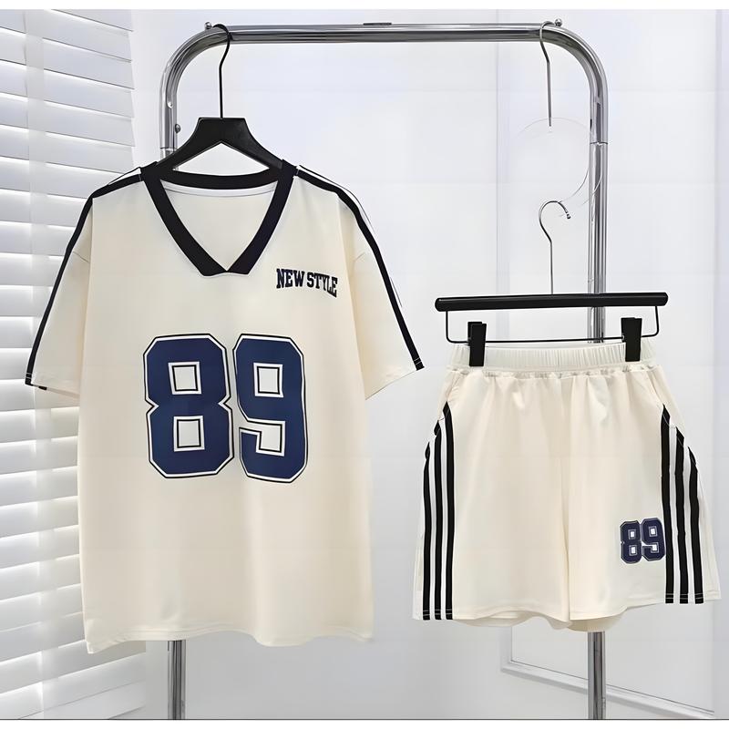 Đồ Bộ Đùi Nữ Cotton Kèm Áo Form Rộng In Hình Dễ thương Women Top Kem B2 5