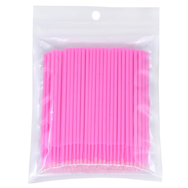 Disposable Micro Swabs, 100pcs Mascara Wands Applicators, Lip Wands, Eyelash Extension Brush Eyeliner Brush Cosmetic Tools, Clean 5