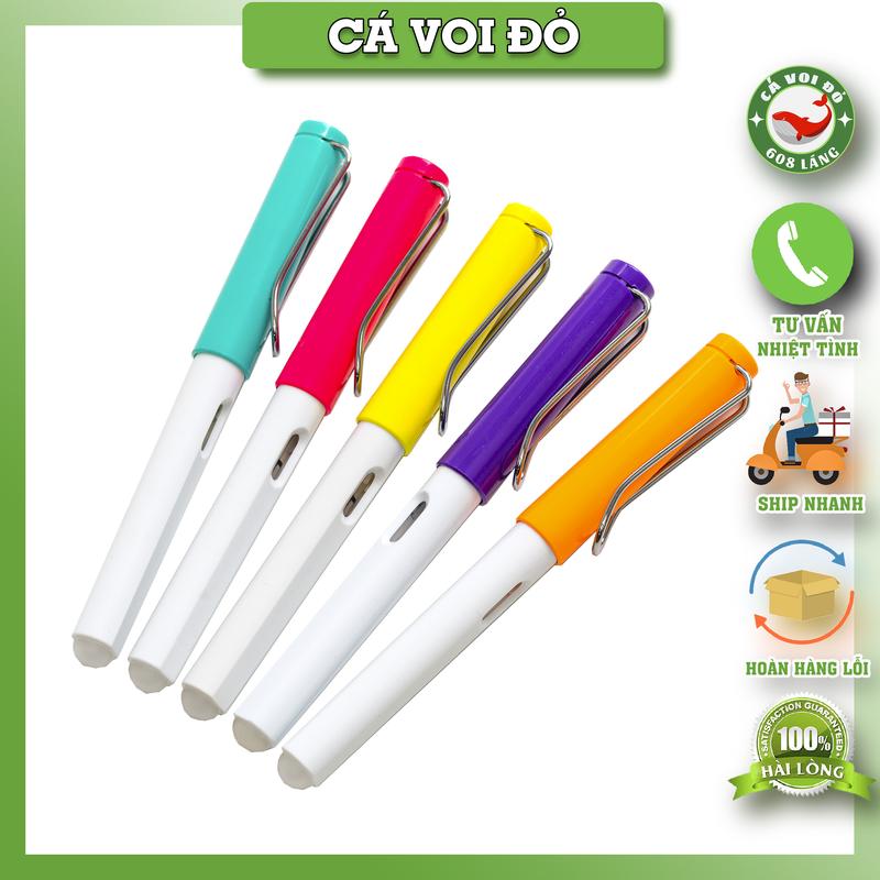 Bút máy Học Sinh Xóa được viết chữ đẹp, Bút mực Ngòi trơn - Siêu bền - Vỏ Màu Trơn