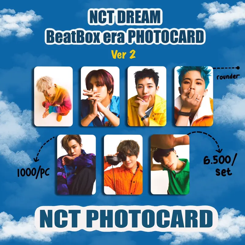 PHOTOCARD NCT DREAM -BEATBOX - NCT - PC - SPECIAL EDITION UNOFFICIAL ALL MEMBER - BEAT BOX 2