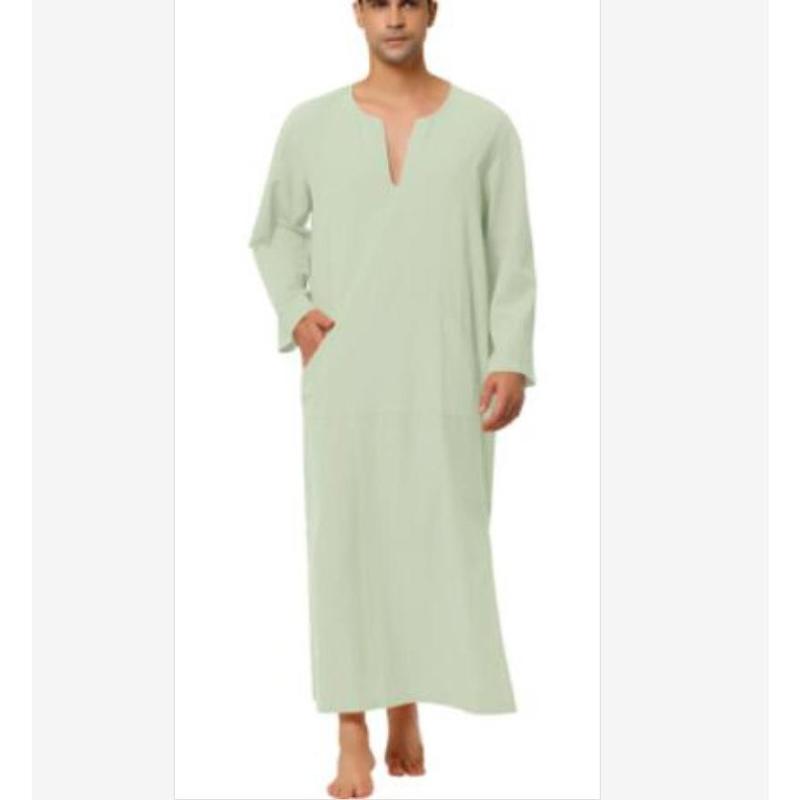 2024 Discount Fashion Hot Style Arabic Style Simple Long Men's Muslim Robe Men's 2