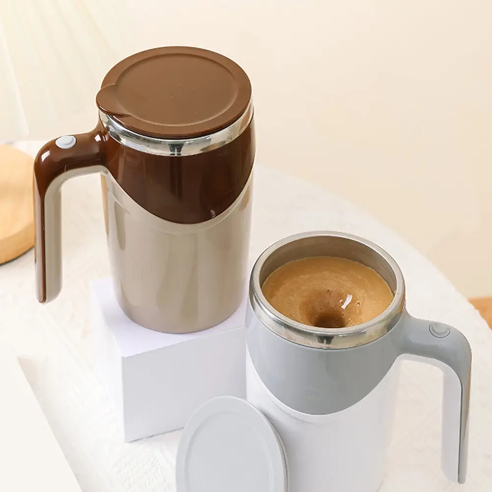 304 Stainless Steel Automatic Rotation Electric Milk Coffee Stirring Cup Mug