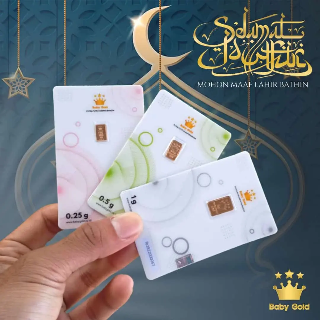LOGAM MULIA  EMAS MURNI 24K 99,9% BABY GOLD GRAMASI  0.25GRAM/0.5GRAM/1GRAM