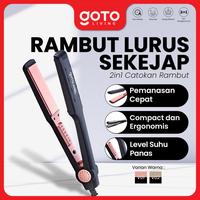 Gambar [COD] Goto living x KokoPanci Ayrel Hair Straightener Styling Catokan Rambut Lurus Keriting - V02 BLACK dari Goto Living Kota Tangerang 1 Tokopedia