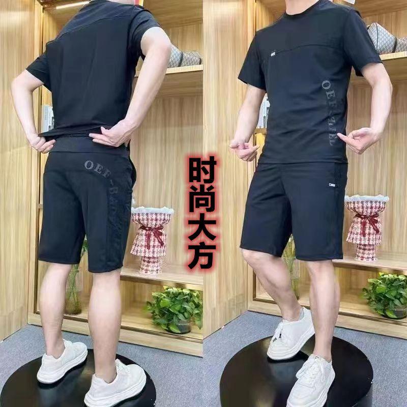 Product Introduction of Mùa hè Thin Ice Silk Tốc độ khô Mens Casual Suit Splice In Breathable Mesh Làm mới quần short thể thao - T-shirt Sport Áo Top 3