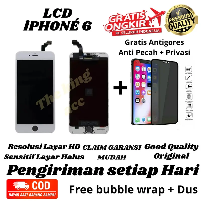 LCD IPH0NE 6 FULL SET / LCD TOUCHSCREEN IPHONE 6 FULL SET Kulit Sapi 0