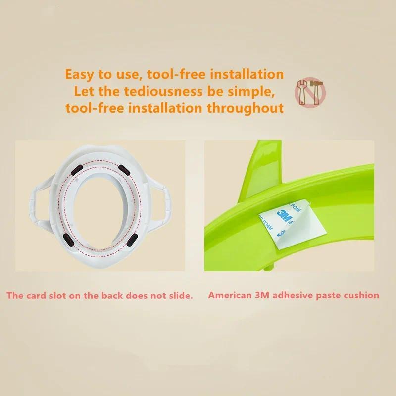 Product Introduction of Baby Soft Toilet Training Padded Kids Baby Toilet Safety Seats  with Handles Children Urinal Cushion Children Pot Chair Mat 3