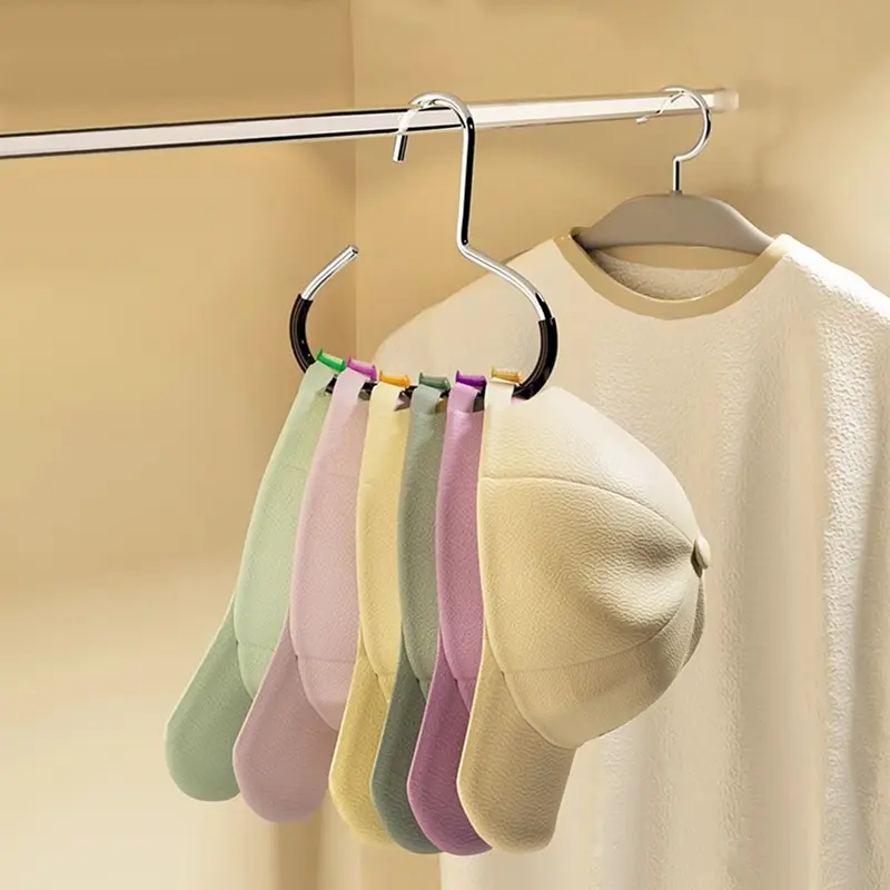 Durable Circle Ring Hat Hanger Storage Rack Non-Marking Non-Slip Hat Storage Hook Scarf Towel Tie Hanging Rack Home Supplies Office Bedroom Universal