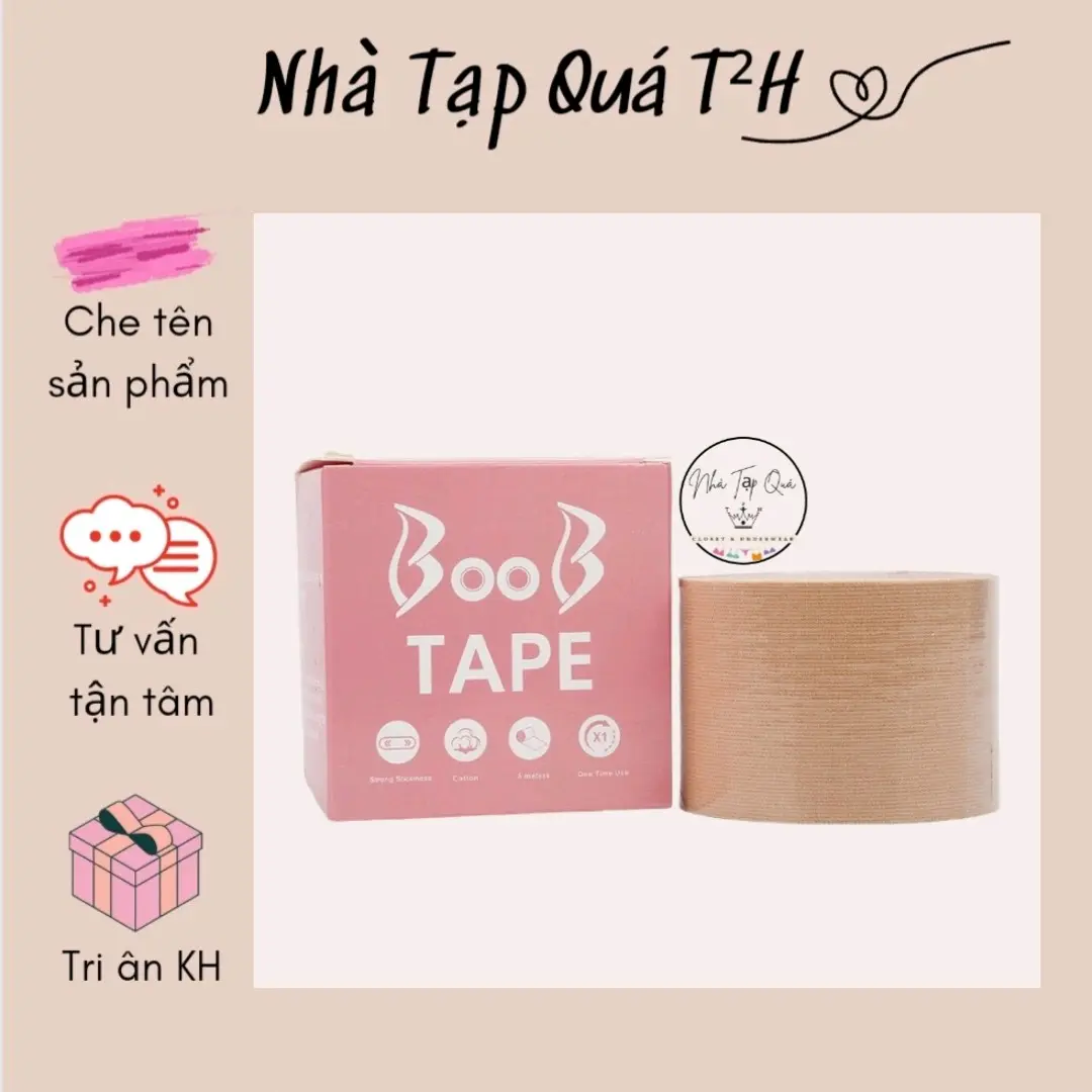 (Có che tên)Cuộn băng dán nâng ngực cao cấp 5M siêu chắc chắn, dán kéo nâng tạo được nhiều kiểu tiện lợi cho Nữ Women Kem  Bra