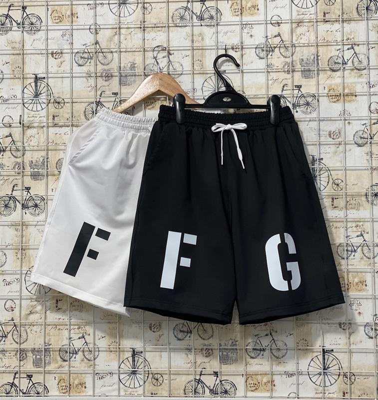  Quần Thun Chất < F . G > Phong Cách- Nam Menswear Thông thường Đen baggy  clothes short quần  đùi  nam  boy  phố 