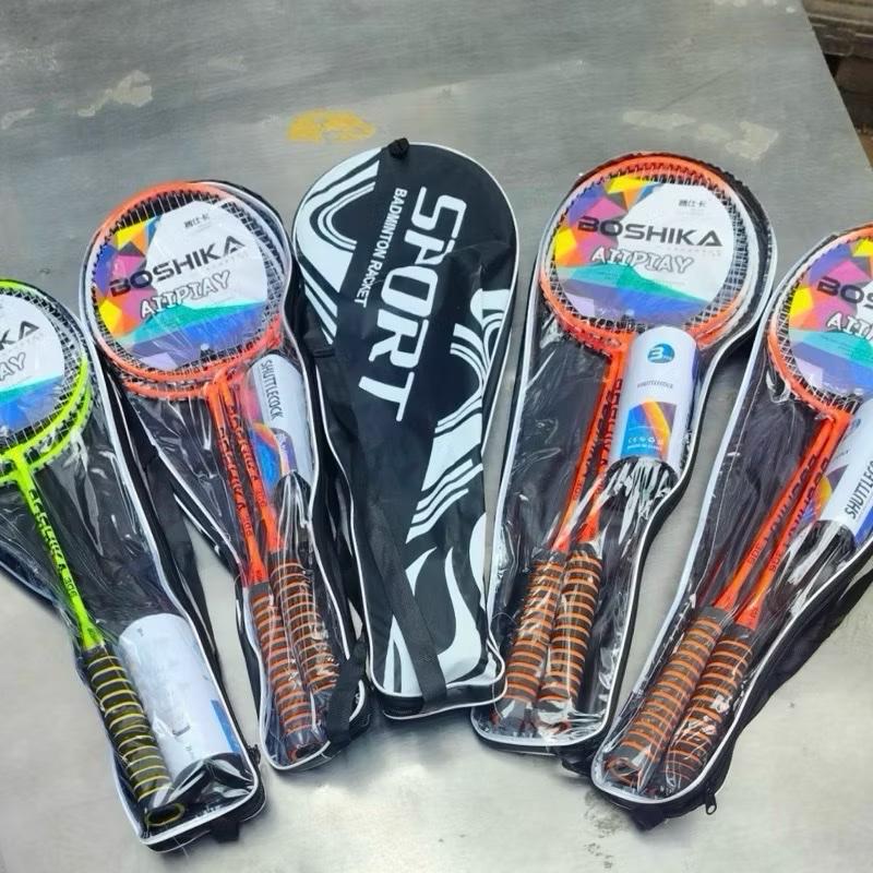 Combo Bộ 2 Vợt Cầu Lông Tặng 3 Quả Cầu Hàng Bền Đẹp Có Đệm Mút Tay Siêu Nhẹ