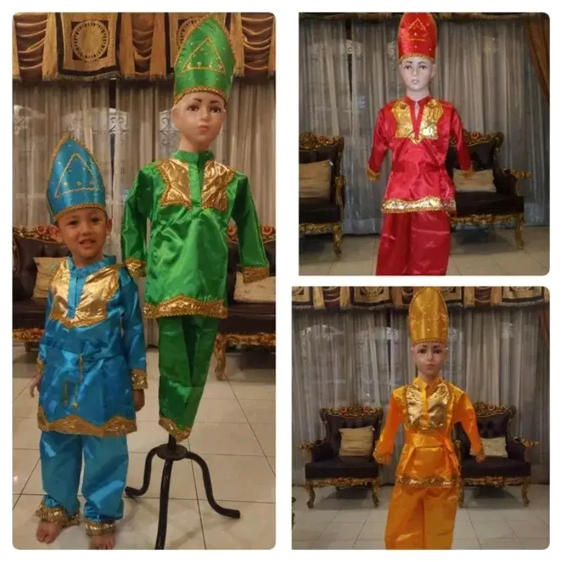 Baju Padang Anak Laki TK SD umur 4 5 6 7 8 9 10 11 12