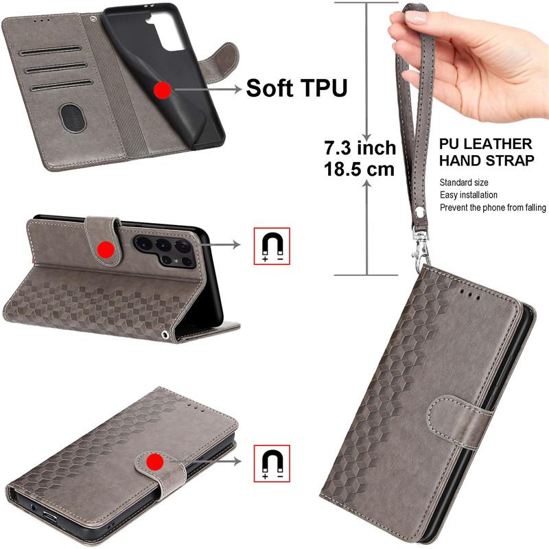 Product Introduction of Leather Case For Samsung Galaxy A24 4G Shockproof Cases Wallet Flip Cover For Sam  A14 4G A34 A54 5G A245F 3D Pattern Etui Coque 10
