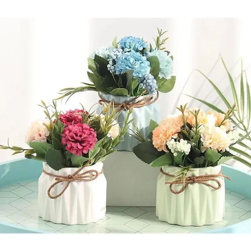 Bình Hoa Giả Gốm Nhựa, Thiết Kế Hiện Đại Bắc Âu, Nhiều Màu Sắc, Vô Địch, Thích Hợp Cho Đám Cưới, Sinh Nhật, Nghệ Thuật, Sắp Xếp Nhà Cửa, Đồ Trang Trí 0