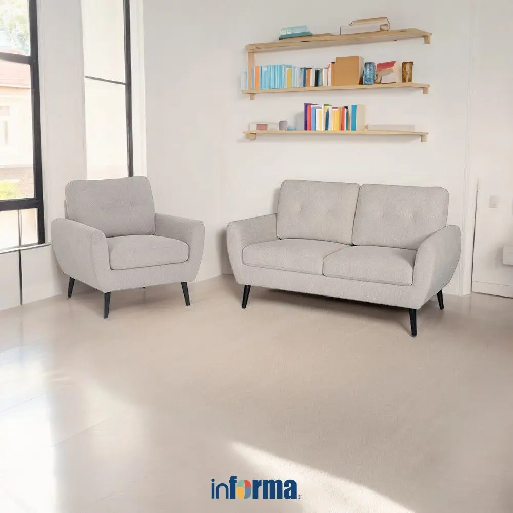INFORMA OSAKA SET SOFA FABRIC 1 & 2 SEATER - COKELAT MUDA - Shop ...