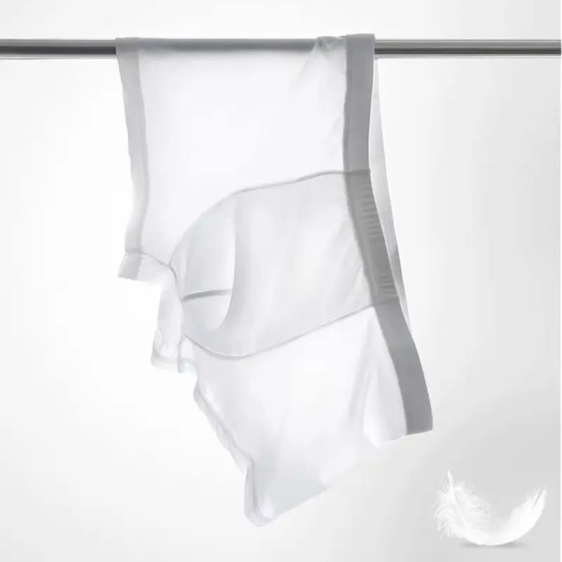 Quần Lót Boxer Nam, Renbthy, Cạp Trung, Eo Co Giãn, Quần Sịp Ngắn, Thoáng Khí, Đường Kẻ Mịn, Màu Trơn Quần Lót Lồi Chữ U 2