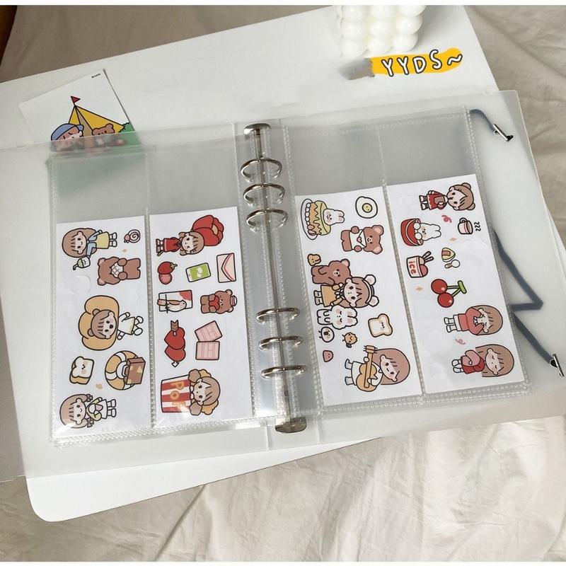 Product Introduction of Lưu Trữ Thẻ Ngôi Sao, Kích Thước A5, 10 Cái, Giá Đỡ Ảnh Thẻ Thần Tượng, Trang Bên Trong Trong Suốt, Có 1 / 2 / 4 Ngăn, Thích Hợp Cho Album Ảnh Thần Tượng, Được Làm Bằng PP, Có Thể Được Đóng Gáy Dọc, Thích Hợp Cho Học Sinh 9
