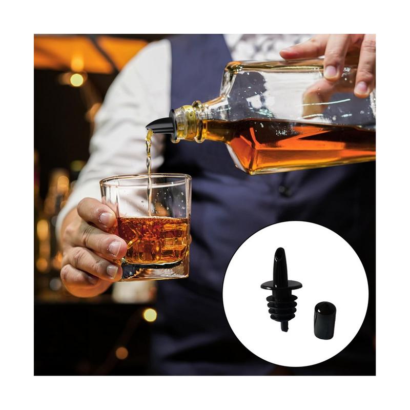 50PCS Bottle Pourers Syrup Pourer Pour Spouts Plastic Liquor Bottle Pourers with Rubber Pourers Dust Cap Covers 2