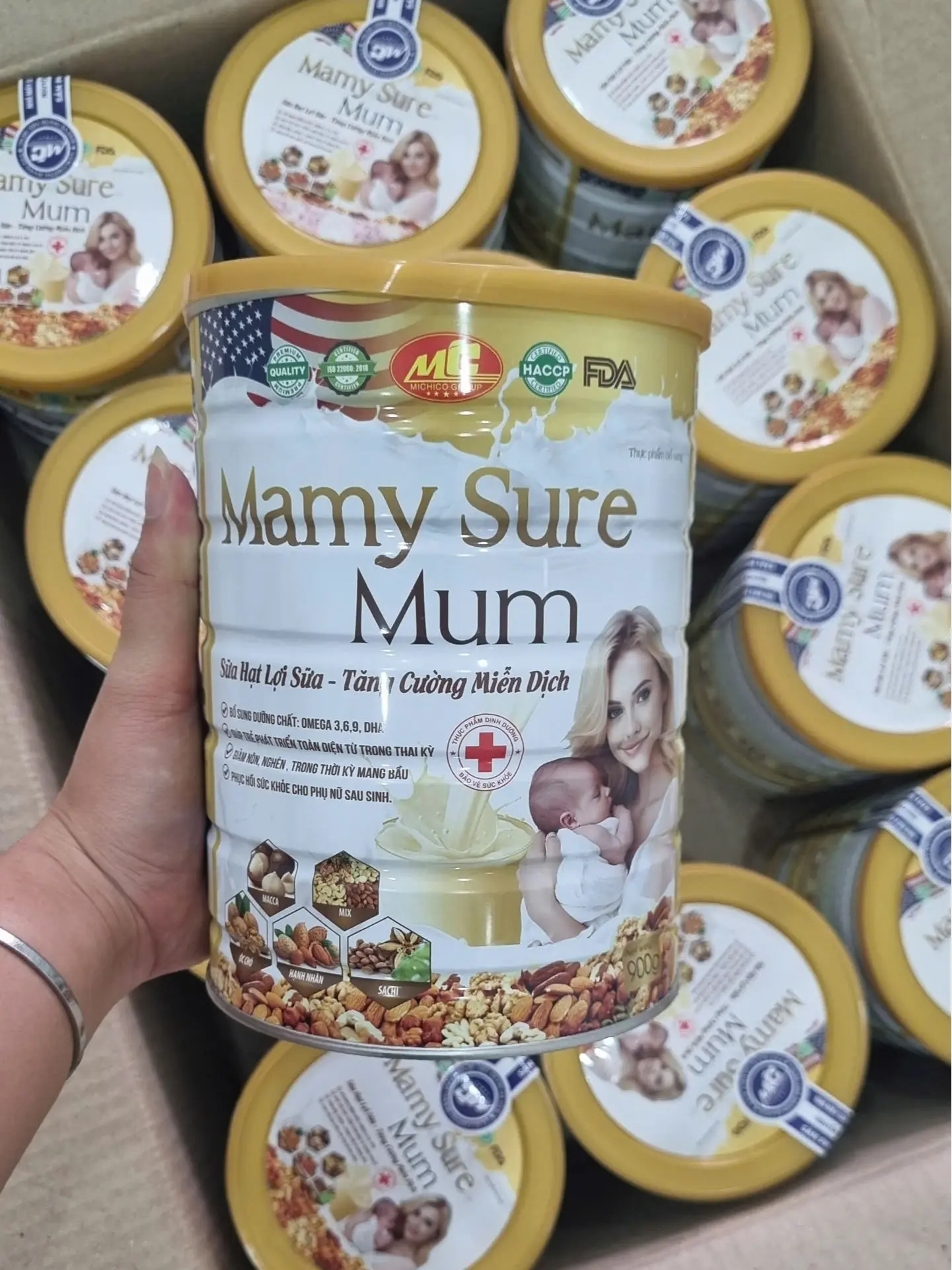 Mamy Sure Mum Sữa hạt lợi sữa- tăng cường miễn dịch 900gr