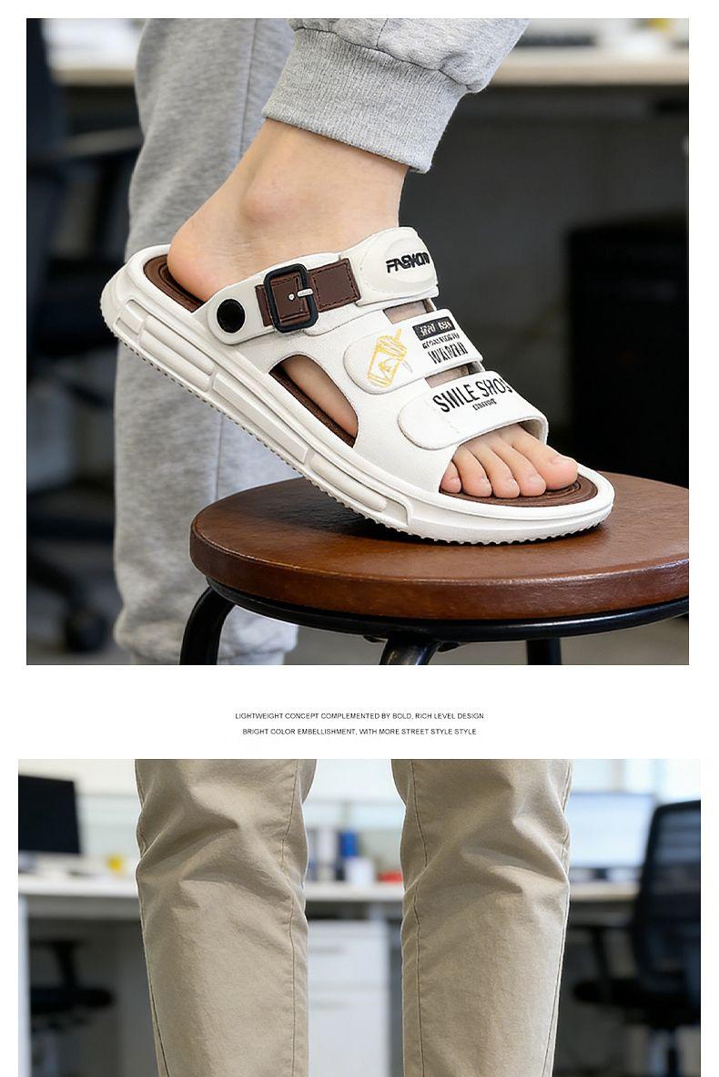 Sandal pria klasik Korea terbaru, bahan EVA, tahan aus dan lentur, tidak mudah berubah bentuk, harga terjangkau