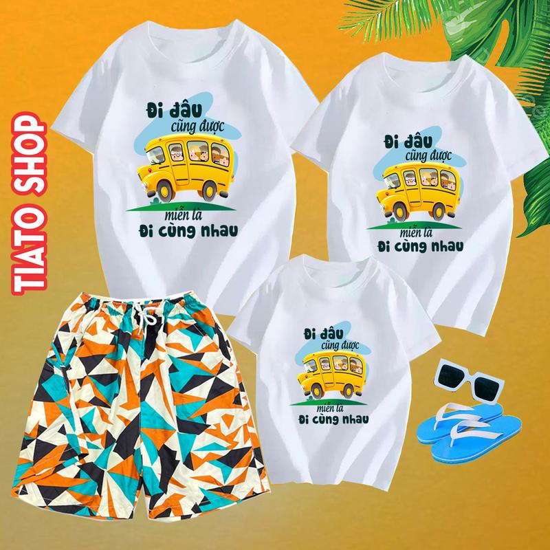 ĐỒ GIA ĐÌNH, đồng phục du lịch, Quần áo đôi, áo nhóm, đồng phục Công ty đi biển, áo thun nhóm nam nữ- Tiatoshop Women Top 1