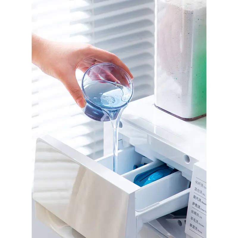 Hộp Đựng Bột Giặt 1900Ml, Hộp Đựng Chống Ẩm Kèm Cốc Đo, Hộp Đựng Bột Giặt Trong Suốt 3